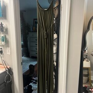 Tube top long pants romper